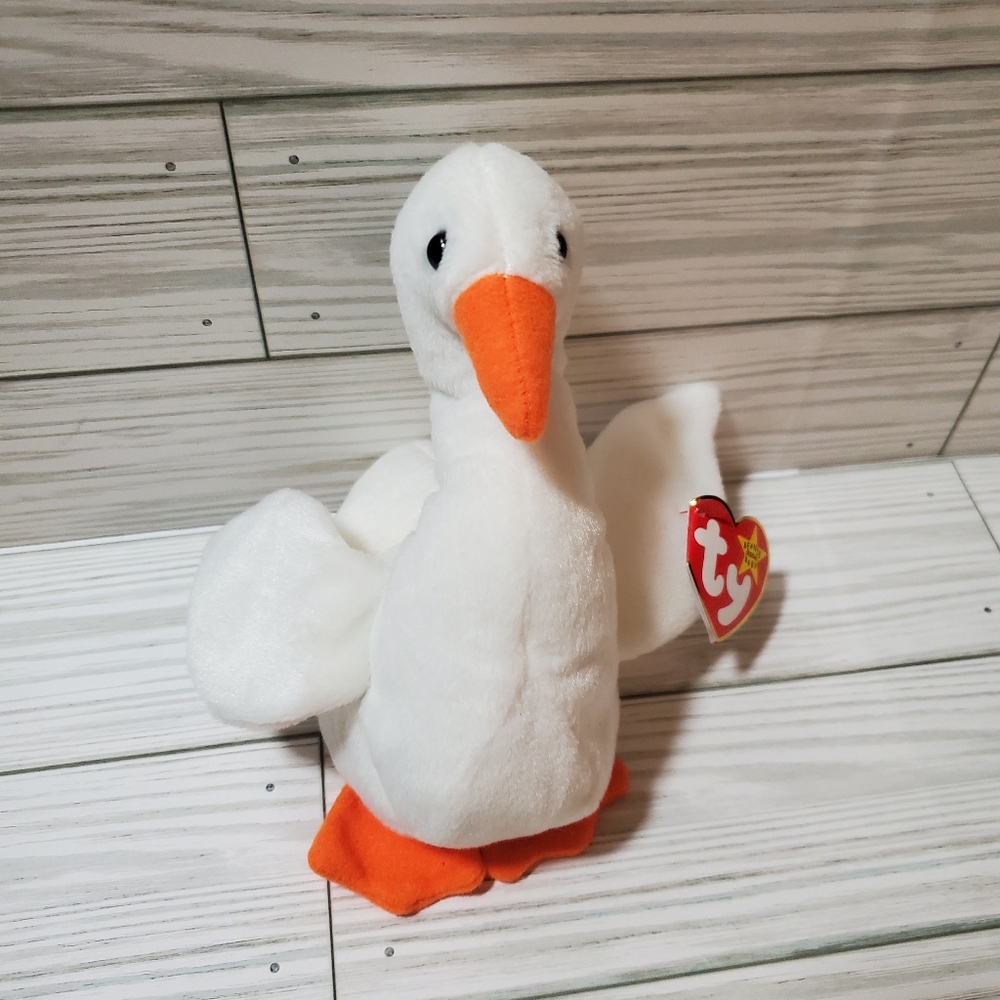 Ty Beanie Babies Gracie The Swan - White